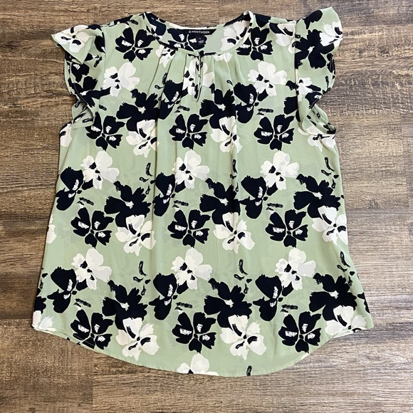 Sage Floral Officecore L Large Chic Spring Capsule Wardrobe Soft Girl Aesthetic - Picture 2 of 9